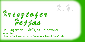 krisztofer hejjas business card